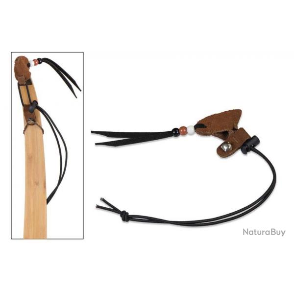 Fausse corde Buck Trail pour arc longbow en cuir marron