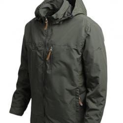 Veste étanche à capuche, coupe vent chasse pêche OUTDOOR coloris VERT ...LIVRAISON OFFERTE