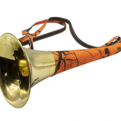 Corne Pavillon Januel Laiton Gainée Orange Camo 50cm