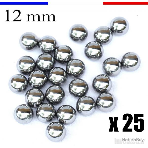 25 billes 12mm Acier - Impact - Expdition France - Idal Lance pierre bricolage et autres