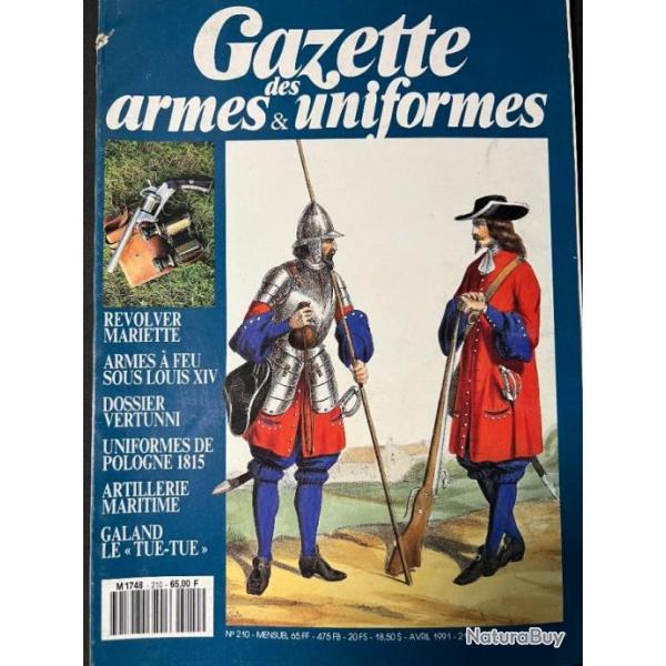 Revue Gazette des Armes & Uniformes No 210