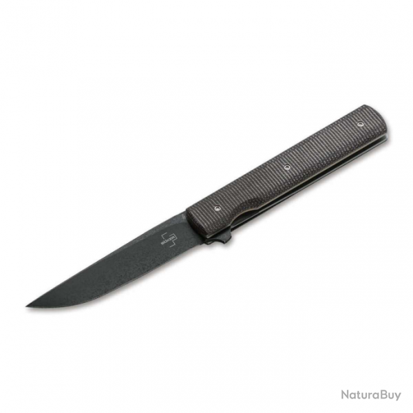 Couteau pliant Urban Trapper Linear Micarta Bker Plus - Noir