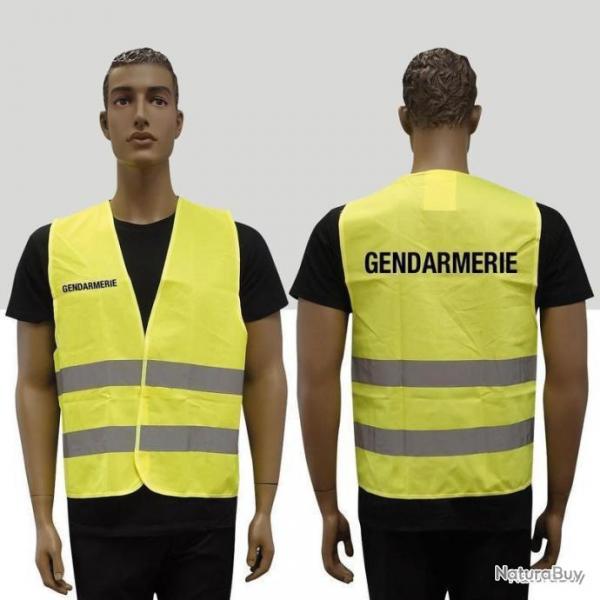 Gilet d'identification Haute Visibilit Gendarmerie Patrol Equipement Jaune