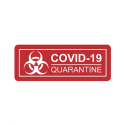 Morale patch Covid-19 Quarantine Mil-Spec ID - Rouge