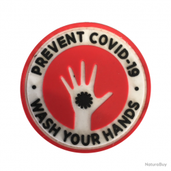 Morale patch Prevent Covid-19 Wash Your Hands Mil-Spec ID - Rouge