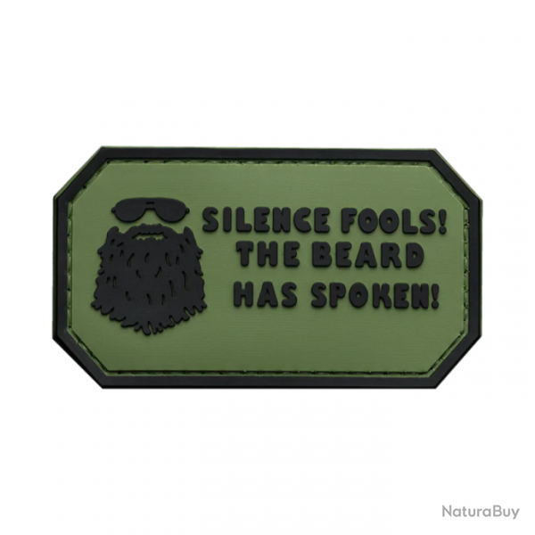 Morale patch Silence Fools! The Beard Has Spoken Mil-Spec ID - Noir