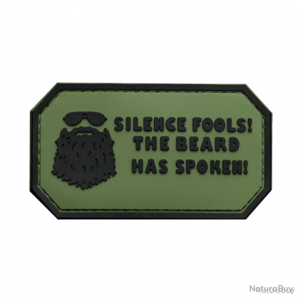 Morale patch Silence Fools! The Beard Has Spoken Mil-Spec ID - Noir