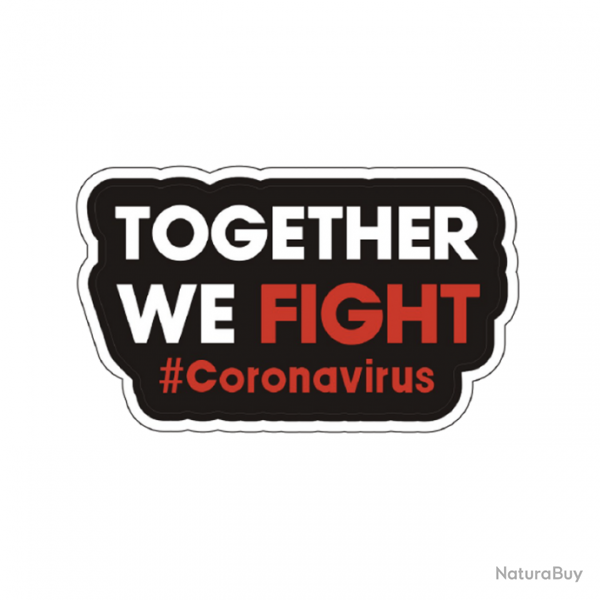 Morale patch Together We Fight Coronavirus Mil-Spec ID - Rouge