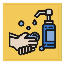 Morale patch Wash Your Hands With Hand Sanitizer Mil-Spec ID - Jaune