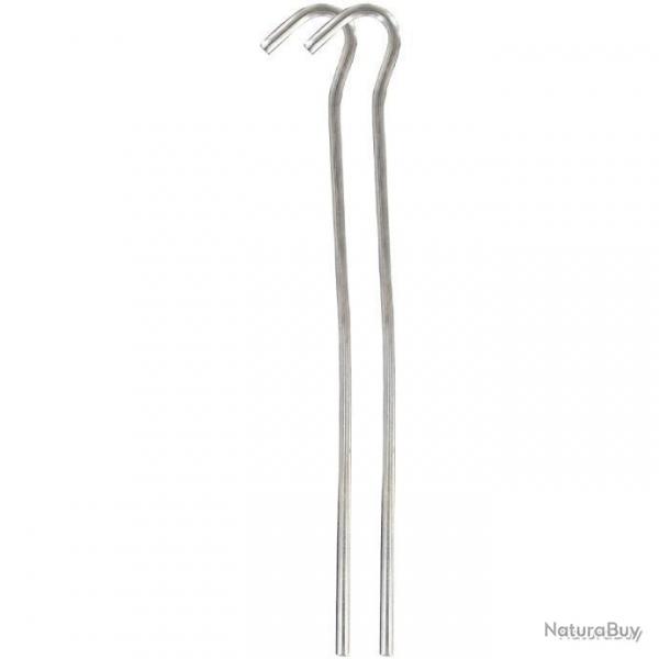 Piquet Tent Peg Steel Wire (X10) 24 cm Highlander - Argent - 18 cm