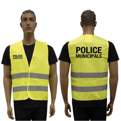 Gilet Fluo Haute Visibilité Police Municipale Patrol Equipement - Jaune