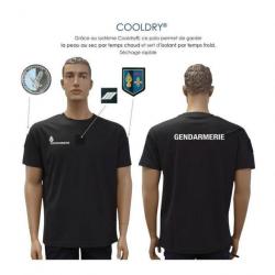 T shirt Cooldry Gendarmerie Départementale Patrol Equipement Noir