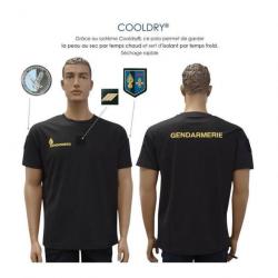 T shirt Cooldry Gendarmerie Mobile Patrol Equipement Noir