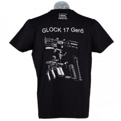 T shirt imprimé Engineering Gen 5 BT Glock Noir