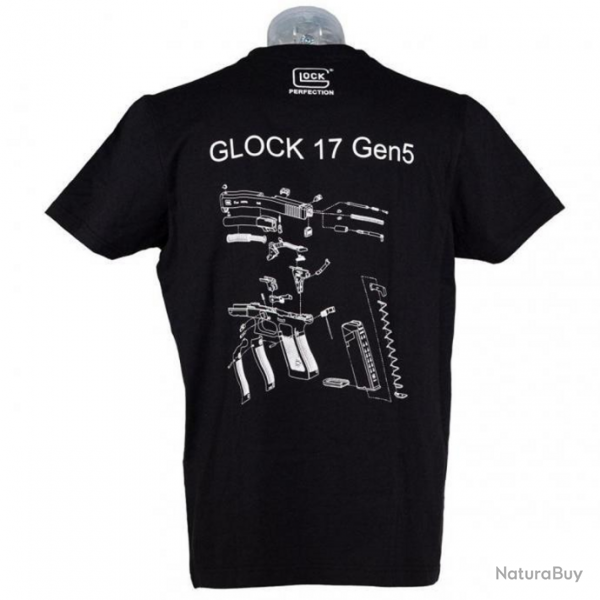 T shirt imprim Engineering Gen 5 BT Glock Noir