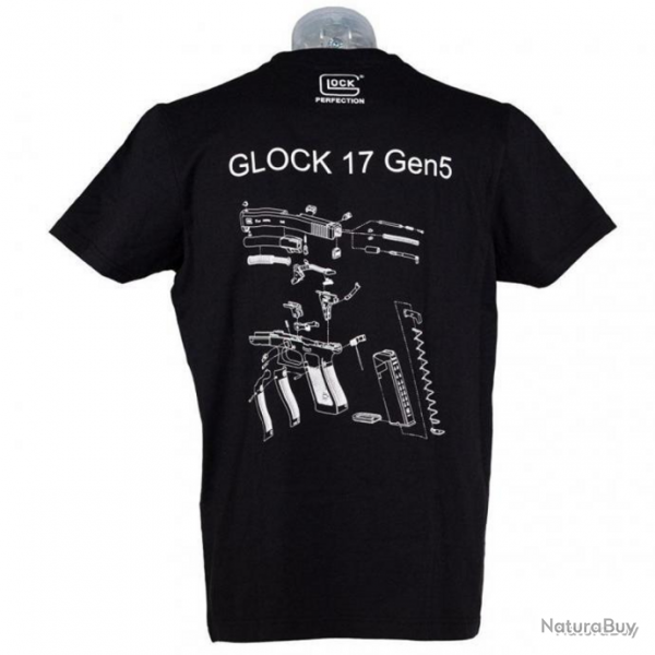 T shirt imprim Engineering Gen 5 BT Glock Noir