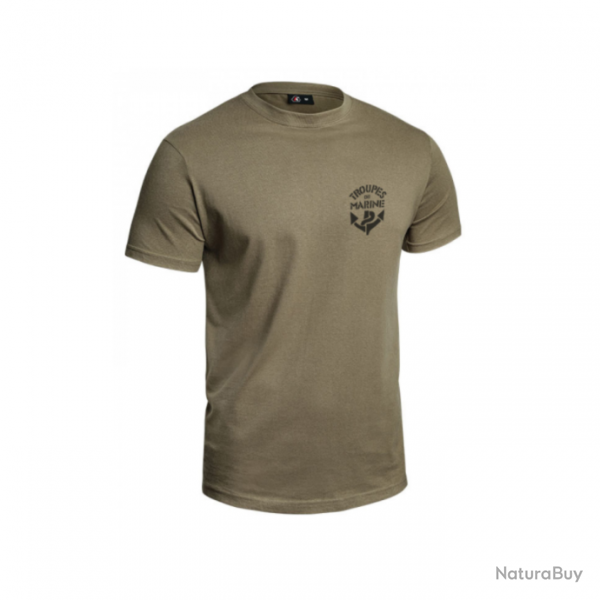 T shirt imprim Strong Troupes de Marine A10 Equipment Vert olive