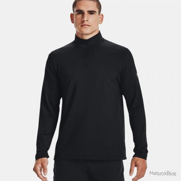 T shirt baselayer LW 1 4 zip Under Armour Noir