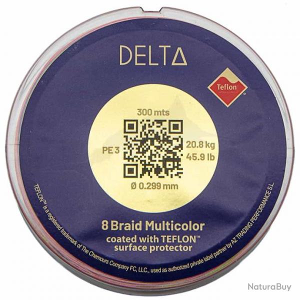 Tresse Delta X8 Multicolore Multicolore 300m 45,9lb