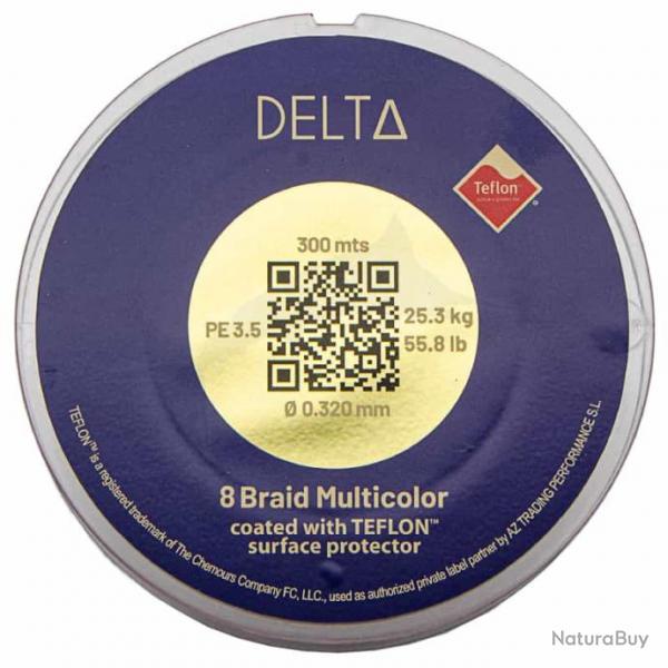 Tresse Delta X8 Multicolore Multicolore 300m 55,8lb
