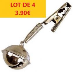 lot de 4 Grelots Simples Autain Pince Longue