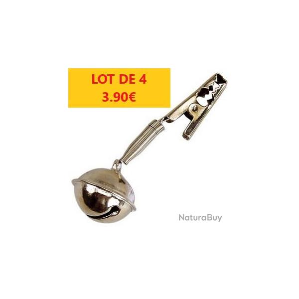 lot de 4 Grelots Simples Autain Pince Longue