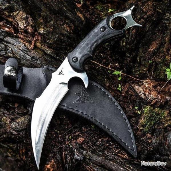 couteau griffe KARAMBIT tactique custom combat survie tactique pche chasse camping #0024