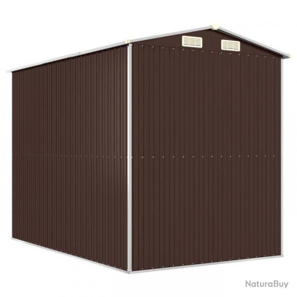 Abri de jardin Marron fonc 192x274x223 cm Acier galvanis