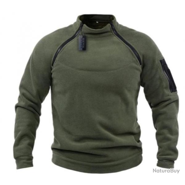 POLAIRE coupe vent thermique, chasse pche outdoor, coloris VERT....LIVRAISON OFFERTE