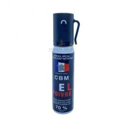 Bombe lacrymogène GEL POIVRE 25ml avec attache ceinture CBM (fabriqué en France)