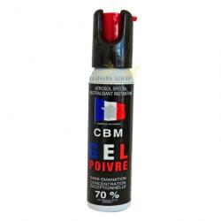 Bombe lacrymogène GEL POIVRE OC sécurité 1/4 de tour CBM (fabriqué en France)