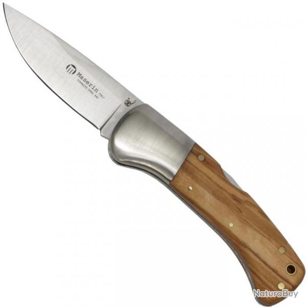 Couteau de poche Maserin en bois d'olivier