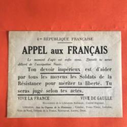 Tract résistance originale ww2 ffi