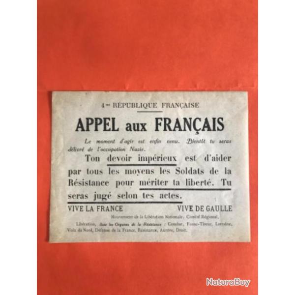 Tract rsistance originale ww2 ffi