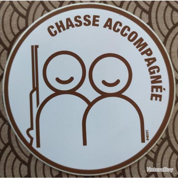 Autocollant federation Des chasseurs, chasse accompagne