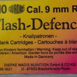 WADIE - CARTOUCHES 9MM/380 FLASH DEFENCE A BLANC X10