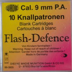 WADIE - CARTOUCHES 9MM PA FLASH DEFENCE A BLANC X10