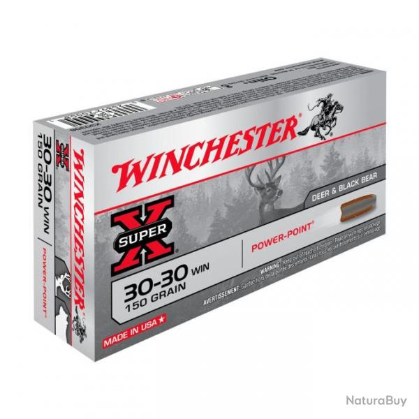 WINCHESTER - BALLES 30X30WIN SUPER X POWER POINT 150GR X20