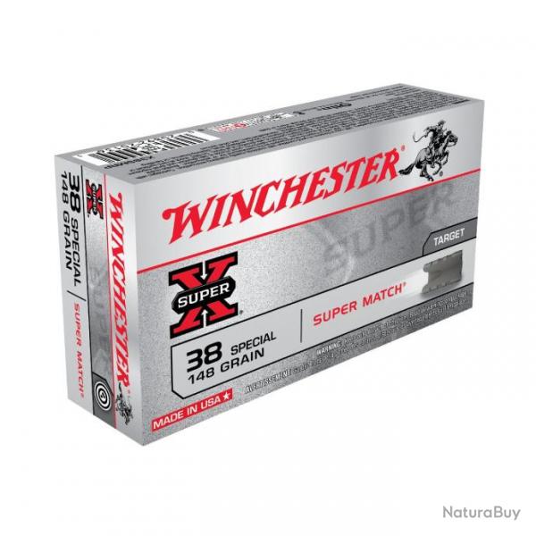 WINCHESTER - BALLES 38SP PI 148GR LEAD WAD CUTTER X50