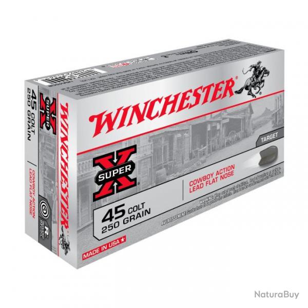 WINCHESTER - BALLES 45COLT PI COWBOY 250GR LEAD X50