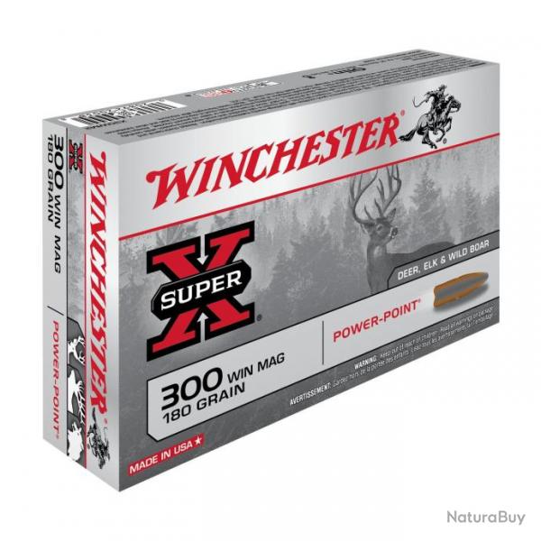 WINCHESTER - BALLES 300WM SUPER X POWER POINT 180GR X20