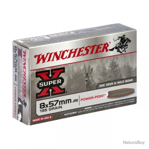 WINCHESTER - BALLES 8X57 JRS SUPER X POWER POINT 195GR X20