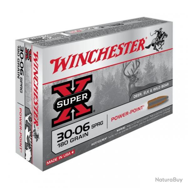 WINCHESTER - BALLES 30-06SPR SUPER X POWER POINT 180GR X20