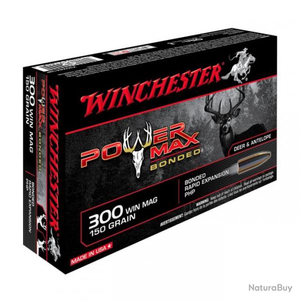 WINCHESTER - BALLES 300WM POWER MAX BONDED 150GR X20