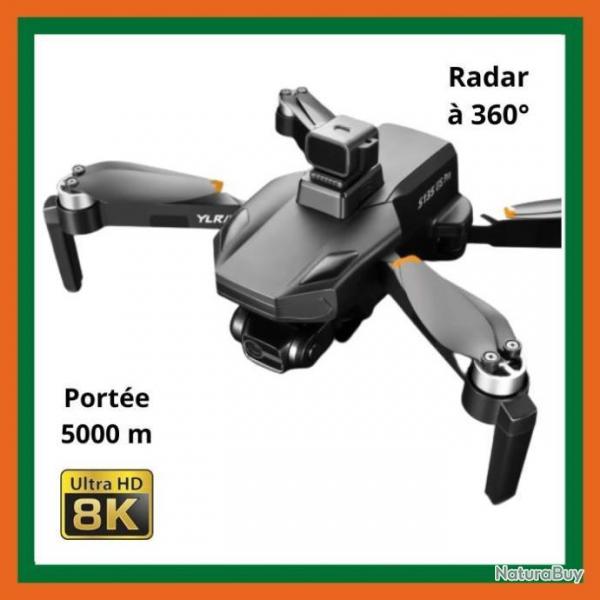 Drone pro 8K double camra - GPS - 30 mns en vol - 5km de porte - Avec radar anti obstacles