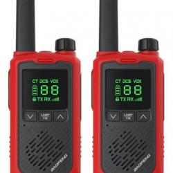 2 pièces Baofeng BF-T17 compak rouge talkie-walkie UHF 16 canaux LIVRAISON OFFERTE