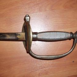 Epée d'Officier modèle 1816 Lame damasquinée sans fourreau