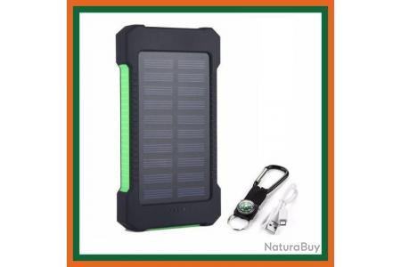 Power bank solaire 200000mAh - Eclairage LED - Vert - Livraison gratuite et  rapide