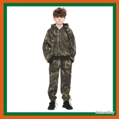 T-shirt Camouflage Garçon Avec Slogan - Taille 9-11 Ans - Occasion Très Bon état