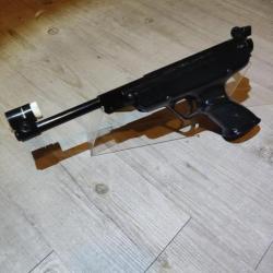 pistolet Manu Arm Cal 4.5 mm 177/ MAD IN FRANCE état quasi neuf rare